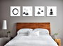 Wallity FRJ07 Set de 4 Lienzos Decorativos Multicolor